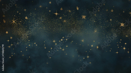 Vintage blue background stars, holiday Christmas, magic concept, night of divination, witch, tarot cards