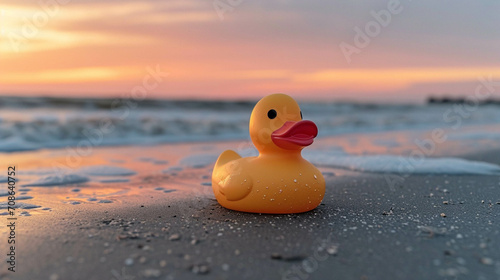 duck on the beach