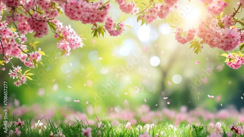 magic spring background with copy space