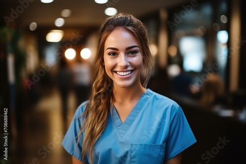Portrait of a smiling young female nurse