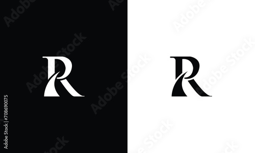 creative letter R PR logo design template