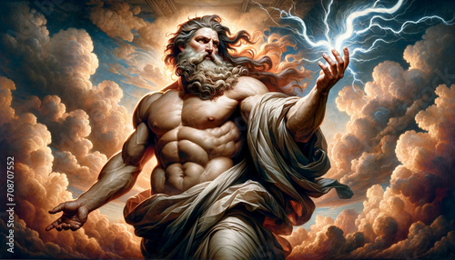 Zeus god of thunder from Greek mythology