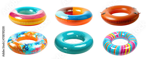 Set of inflatable swim ring, cut out - stock png.