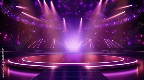 spotlight stage purple background illustration performance theater, drama concert, show production spotlight stage purple background