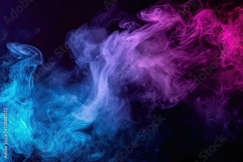 Abstract Colorful Smoke: Dynamic Artistic Background in Blue, Pink, and Red Tones, Featuring a Mystical Burst of Smoky Texture with a Soft and Vibrant Feel
