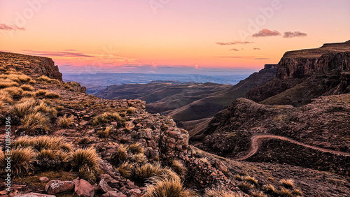 Sunset at Sanitop, Lesotho