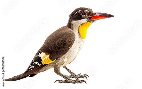 Yellow-billed Oxpecker Bird on Transparent Background