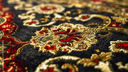 Beautiful carpet with a pattern. Handicraft cotton handmade traditional floor rug 