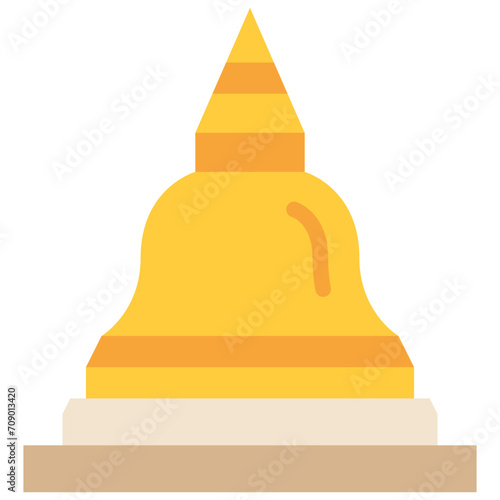 buddhist pagoda flat icon
