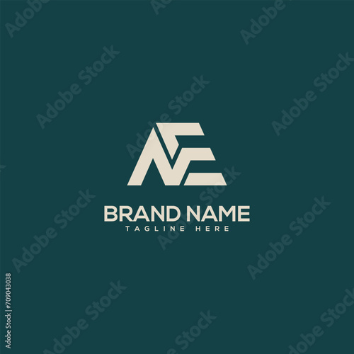 Professional unique letter NE EN monogram logo design template. Initials Business logo.