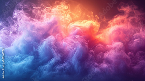 pastel colored iridescent steam swirling around. AI generative