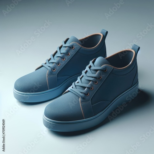 pair of blue shoes 