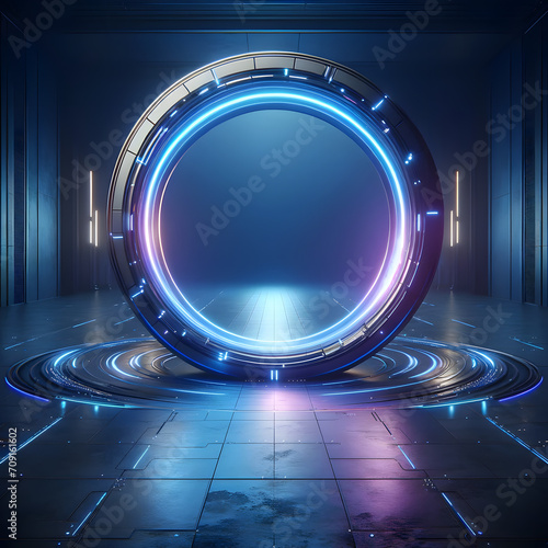 Similar to the sixth image, depicting another glowing circular futuristic portal