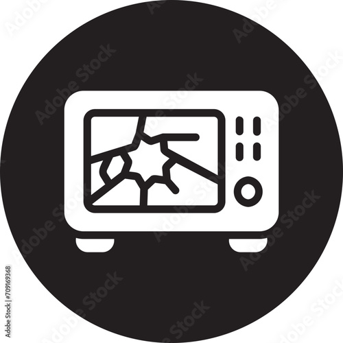 microwave glyph icon