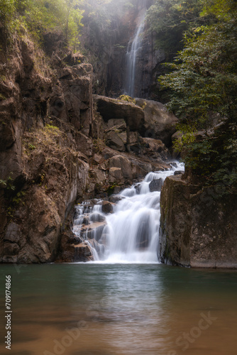 Beautiful waterfall Namtok Phlio, Phlio waterfall national park in Chanthaburi Province Thailand.