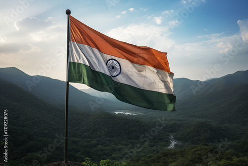 India flag. The country of India. The symbol of India. Country South Asia, capital New Delhi. Country South Asia, capital New Delhi. Official language Hindi. ​