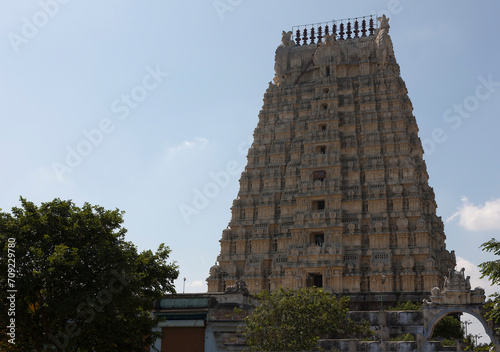 India Kanchipuram Ekambaranathar temple on a sunny winter day