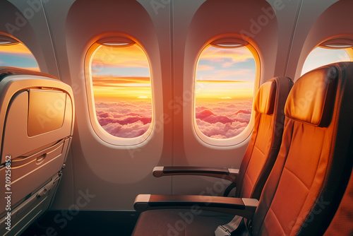 beautiful view from inside the plane. travel advertising