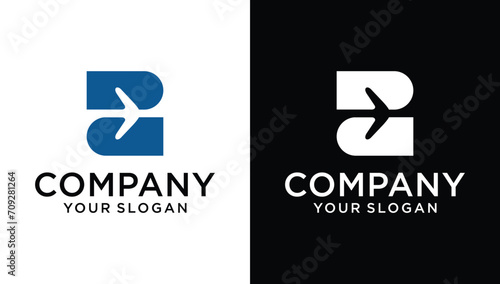 Travel logo template travel agency business logo. transportation, logistics delivery logo design