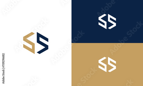 initials bs monogram logo design vector