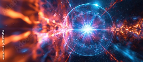 Radiation-emitting rays from high-energy particles. Concept of nuclear fusion.