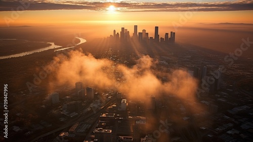 A birds eye view reveals the suffocating blanket of heat hanging over the city, bringing life to a standstill.