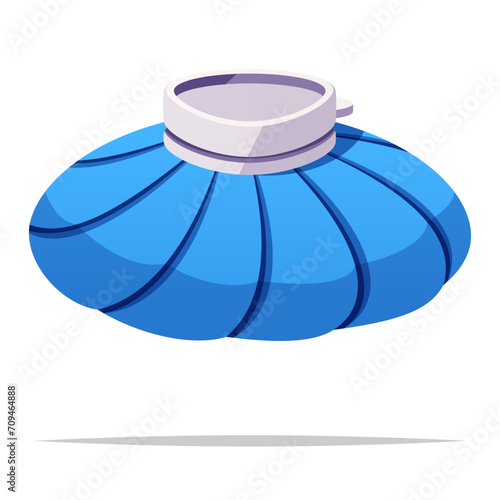 Cold compress ice pack vector isolated illustration