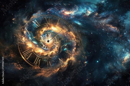 Cosmic clock depicting the evolution of the universe