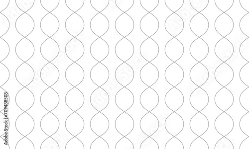 Grey curvy line seamless pattern. Vector Repeating Texture.