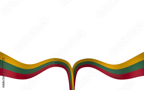 Lithuania flag element design national independence day banner ribbon png 