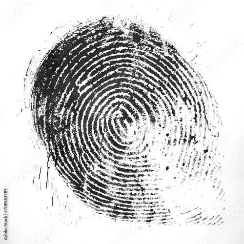 Fingerprint isolated on transparent background. PNG. PSD