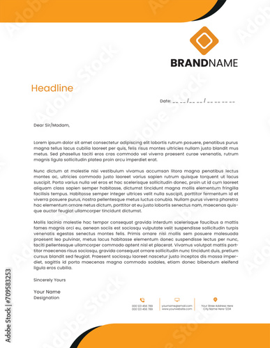 vector modern business and corporate letterhead template