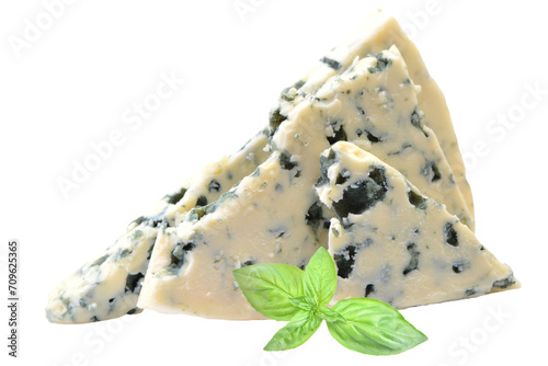 Blue cheese isolated on white background