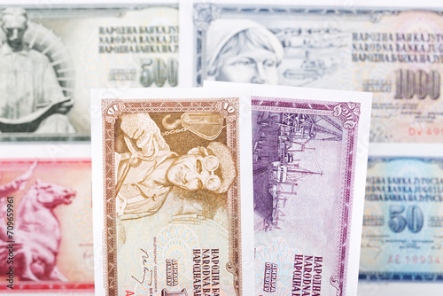 Old Yugoslav money a business background