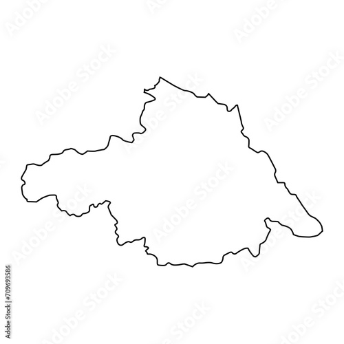 Arkhangai province map, administrative division of Mongolia. Vector illustration.