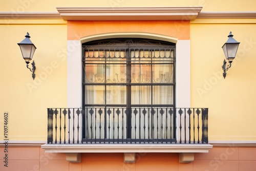 wrought iron window grilles on a spanish estate