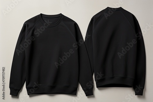 Men's sweater with long sleeves on a white background. The image was taken in a studio using artificial lighting.