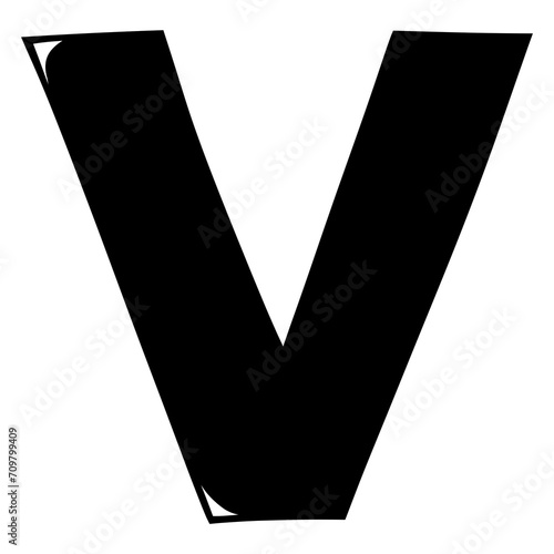 Black letter v