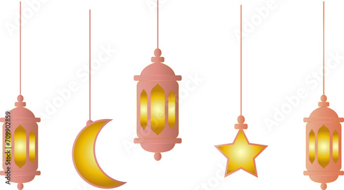 ramadan lantern illustration.ramadan kareem background vector.