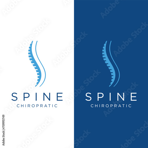 Chiropractic spine logo template design.Logo for nursing, massage, business and medicine.