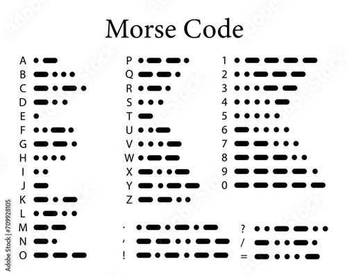 International morse code. Vector illustration