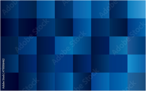 青いグラデーションのタイルを並べたモザイク背景