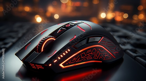 A high-precision optical mouse with adjustable DPI settings, allowing users to fine-tune cursor sensitivity