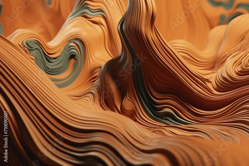 A contemporary and abstract fluid wavy motion design. Generative AI