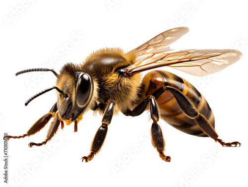 a close up of a bee