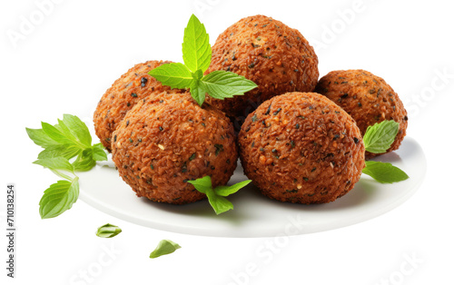 Falafel Feast isolated on transparent Background