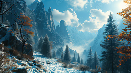 Winterzauber im Bergtal.