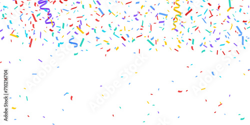 Colorful confetti celebrations design isolated on a transparent background
