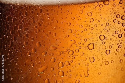 Water drops on beer glass