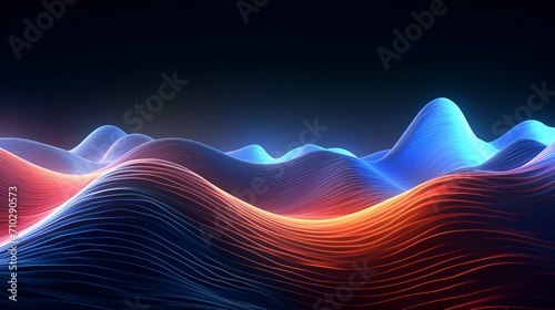Abstract waves of sound frequencies in a colorful spectrum , abstract, waves, sound frequencies, colorful
